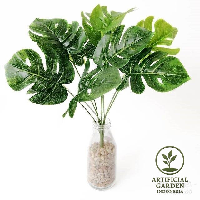 jual daun monstera artificial – dekorasi estetik tanpa repot